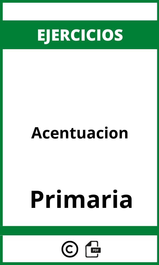Ejercicios De Acentuacion Primaria PDF