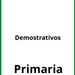 Ejercicios De Demostrativos Primaria PDF