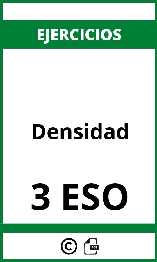 Ejercicios De Densidad 3 ESO PDF