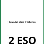 Ejercicios De Densidad Masa Y Volumen 2 ESO PDF