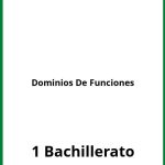 Ejercicios De Dominios De Funciones 1 Bachillerato PDF