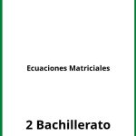 Ejercicios De Ecuaciones Matriciales 2 Bachillerato PDF