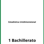 Ejercicios De Estadistica Unidimensional 1 Bachillerato PDF