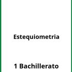 Ejercicios De Estequiometria 1 Bachillerato PDF