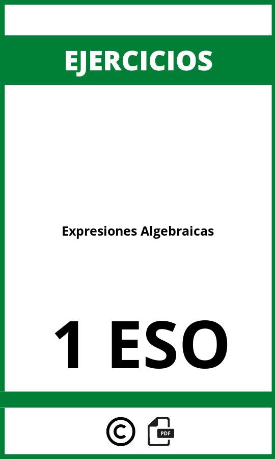 Ejercicios De Expresiones Algebraicas 1 ESO PDF