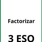 Ejercicios De Factorizar 3 ESO PDF