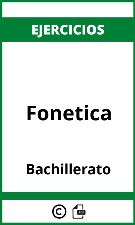 Ejercicios De Fonetica Bachillerato PDF