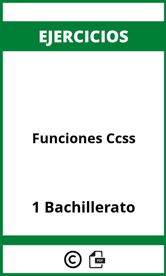 Ejercicios De Funciones 1 Bachillerato Ccss PDF