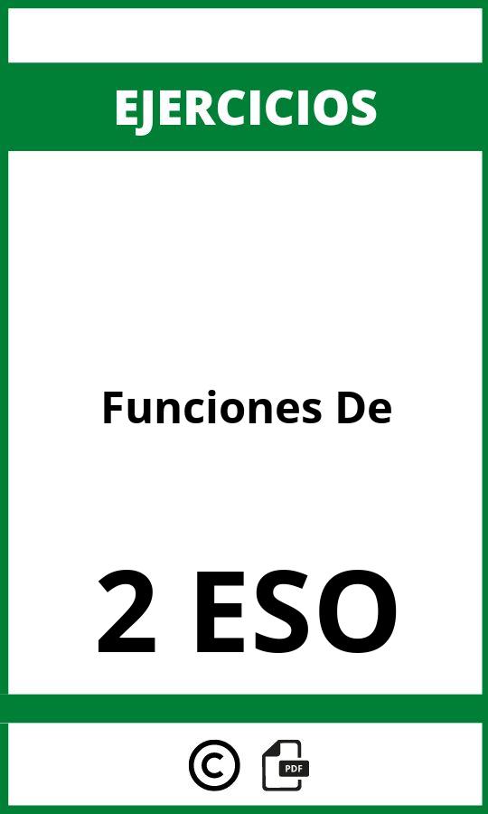 Ejercicios De Funciones De 2 ESO PDF