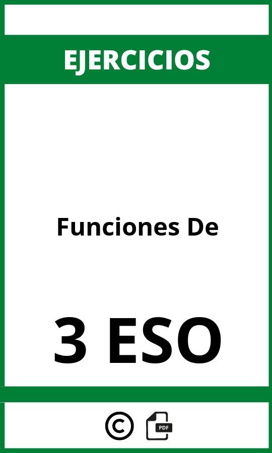Ejercicios De Funciones De 3 ESO PDF