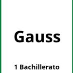 Ejercicios De Gauss 1 Bachillerato PDF