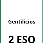 Ejercicios De Gentilicios 2 ESO PDF