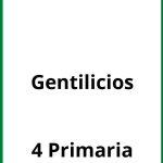 Ejercicios De Gentilicios 4 Primaria PDF