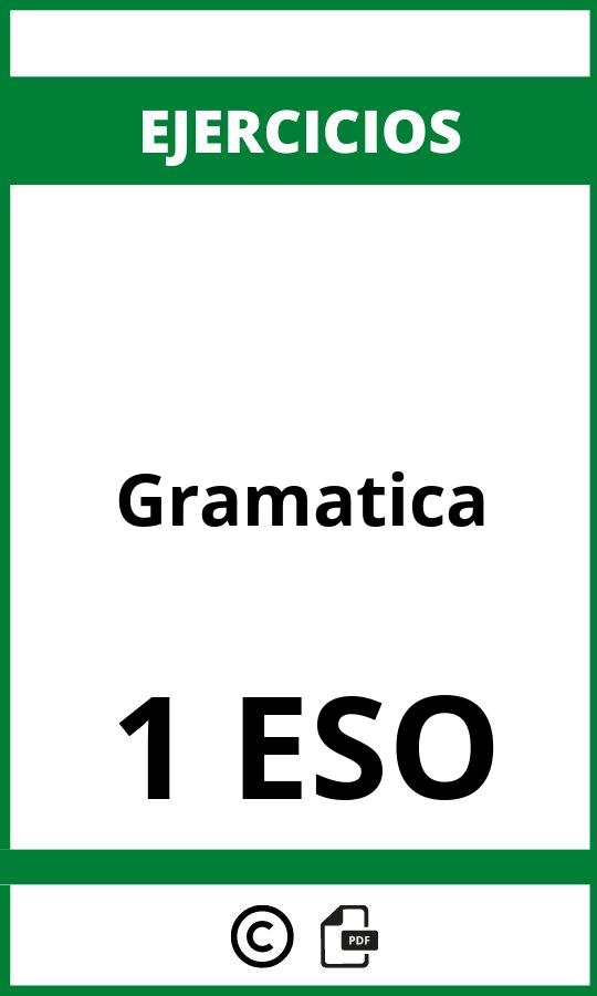 Ejercicios De Gramatica 1 ESO PDF
