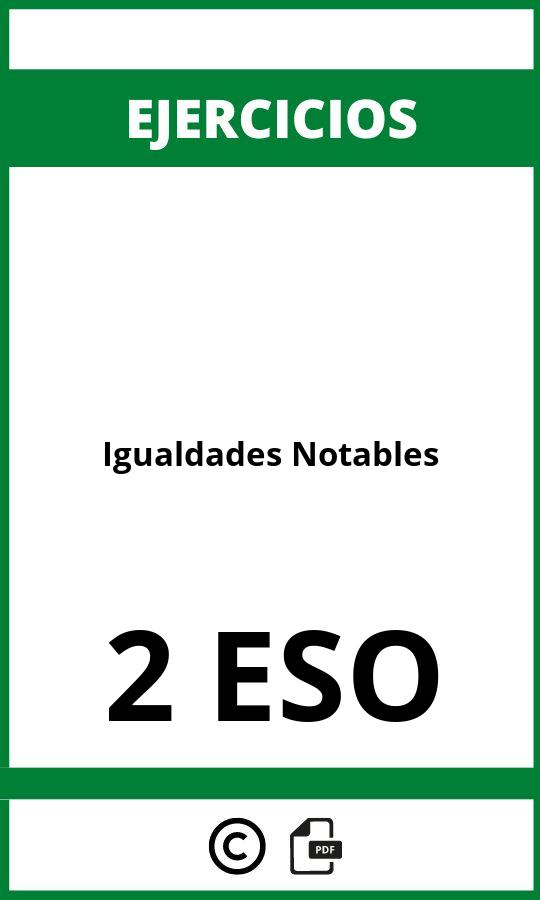 Ejercicios De Igualdades Notables 2 ESO PDF