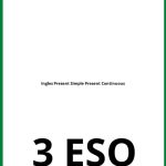 Ejercicios De Ingles 3 ESO Present Simple Present Continuous PDF