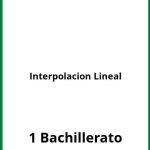 Ejercicios De Interpolación Lineal 1 Bachillerato  PDF