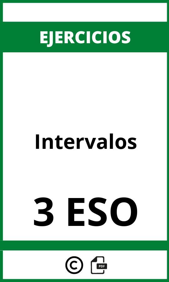 Ejercicios De Intervalos 3 ESO PDF