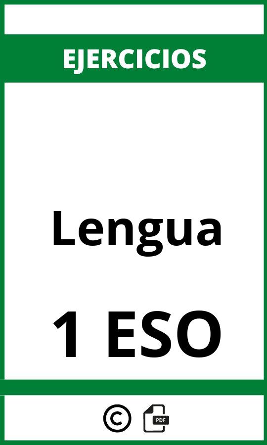 Ejercicios De Lengua 1 ESO PDF