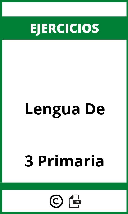 Ejercicios De Lengua 3 De Primaria PDF