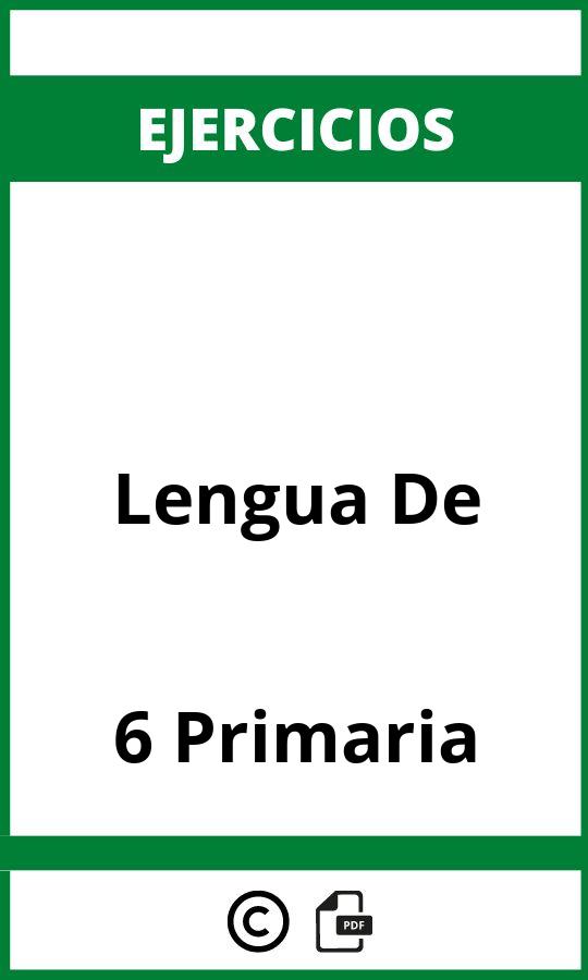 Ejercicios De Lengua 6 De Primaria PDF