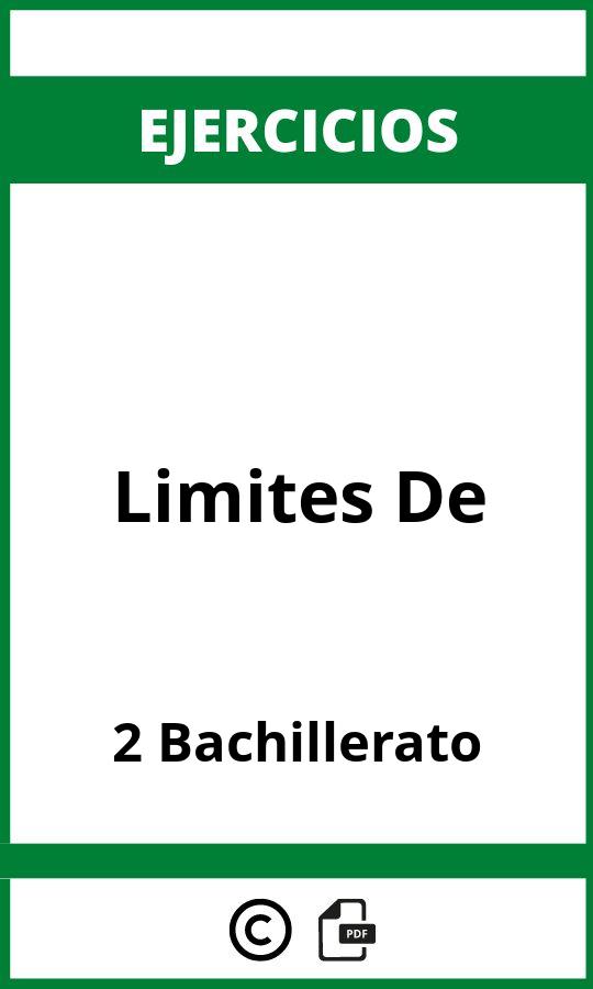 Ejercicios De Limites De 2 Bachillerato PDF