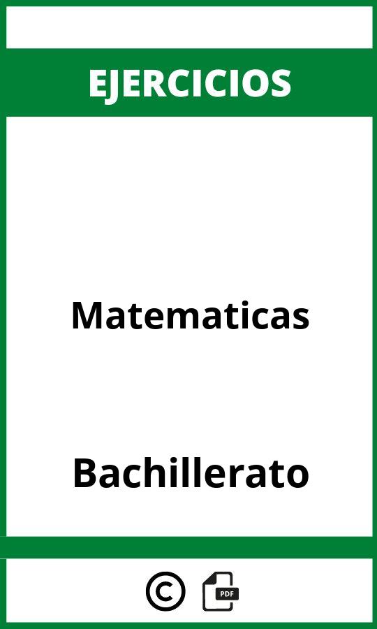 Ejercicios De Matematicas Bachillerato PDF
