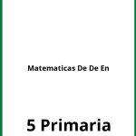 Ejercicios De Matematicas De 5 De Primaria En PDF