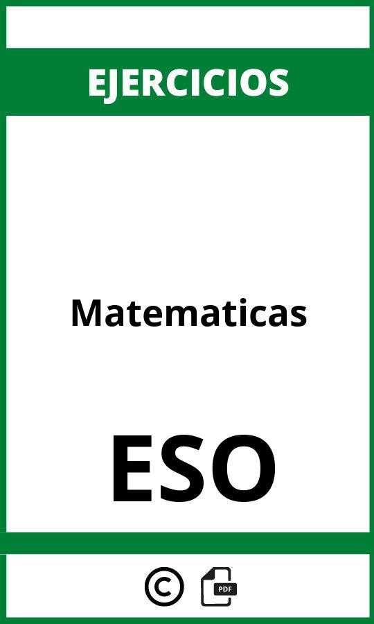 Ejercicios De Matematicas ESO PDF