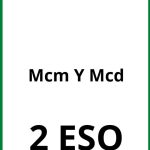 Ejercicios De Mcm Y Mcd 2 ESO PDF