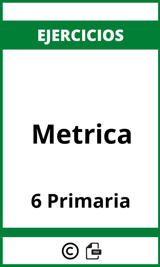 Ejercicios De Metrica  PDF 6 Primaria