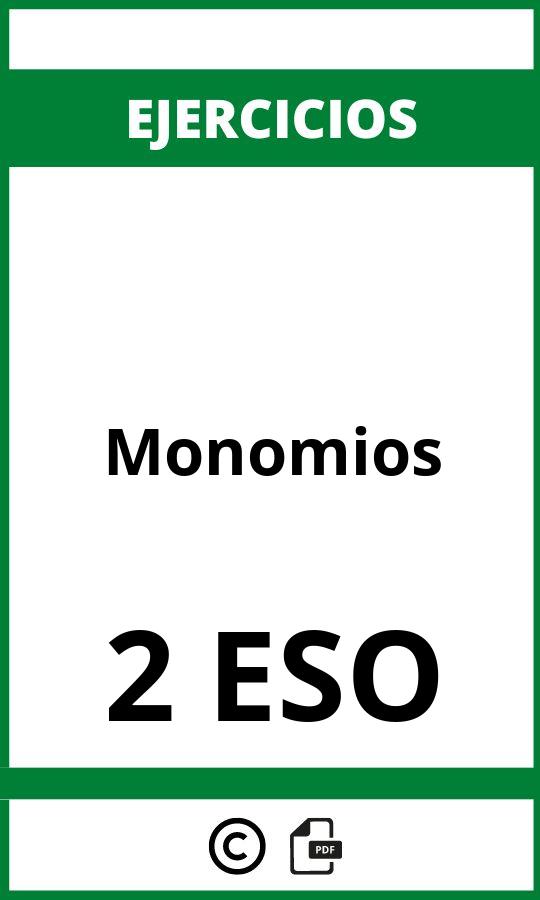 Ejercicios De Monomios 2 ESO PDF