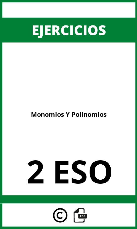 Ejercicios De Monomios Y Polinomios 2 ESO PDF