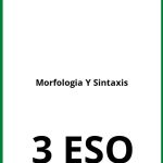 Ejercicios De Morfologia Y Sintaxis 3 ESO PDF