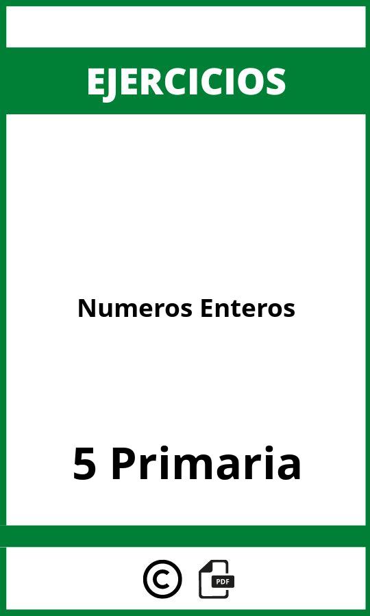 Ejercicios De Numeros Enteros 5 Primaria PDF