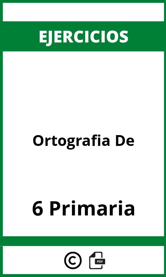 Ejercicios De Ortografia 6 De Primaria PDF