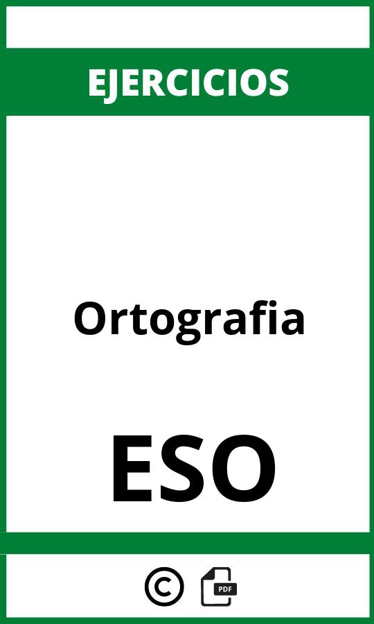 Ejercicios De Ortografia ESO PDF