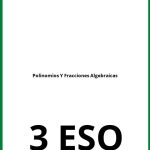 Ejercicios De Polinomios Y Fracciones Algebraicas 3 ESO PDF
