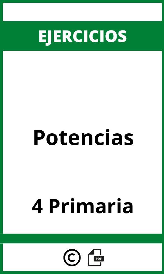 Ejercicios De Potencias 4 Primaria PDF