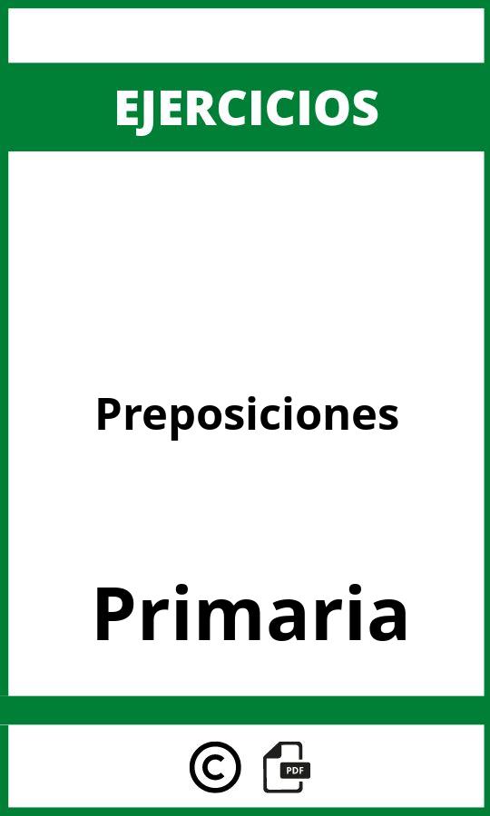 Ejercicios De Preposiciones Primaria PDF