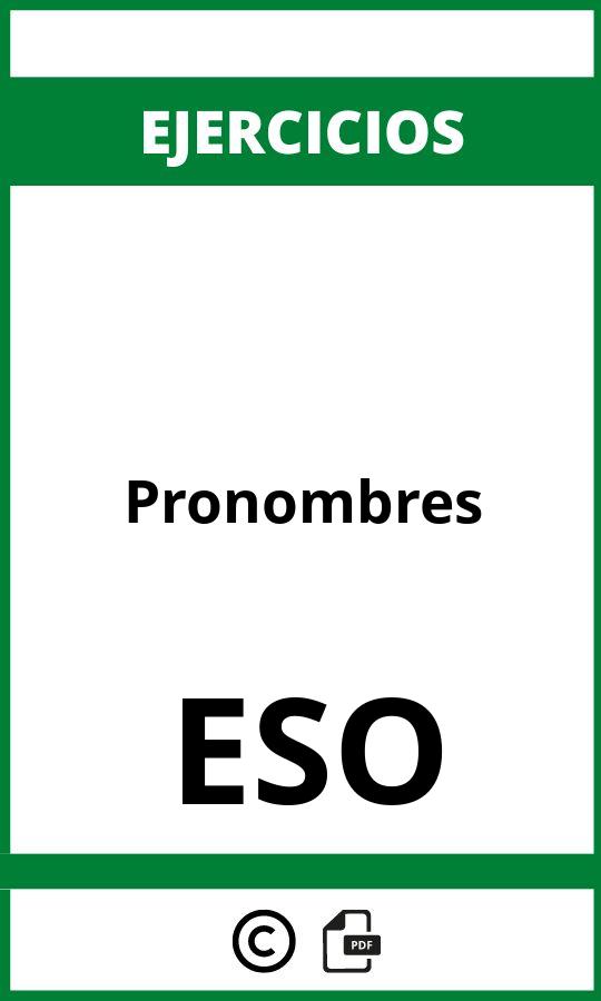 Ejercicios De Pronombres ESO PDF
