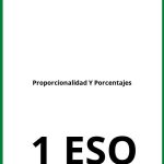 Ejercicios De Proporcionalidad Y Porcentajes 1 ESO PDF
