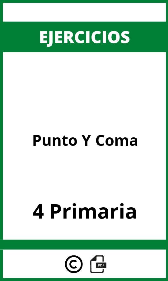 Ejercicios De Punto Y Coma PDF 4 Primaria