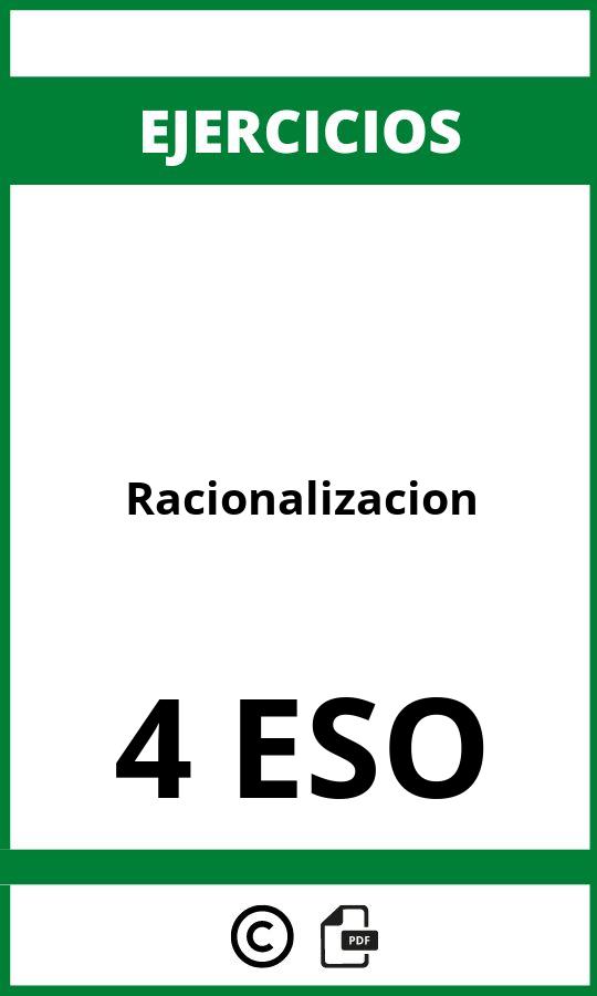 Ejercicios De Racionalizacion 4 ESO PDF