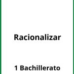 Ejercicios De Racionalizar 1 Bachillerato PDF