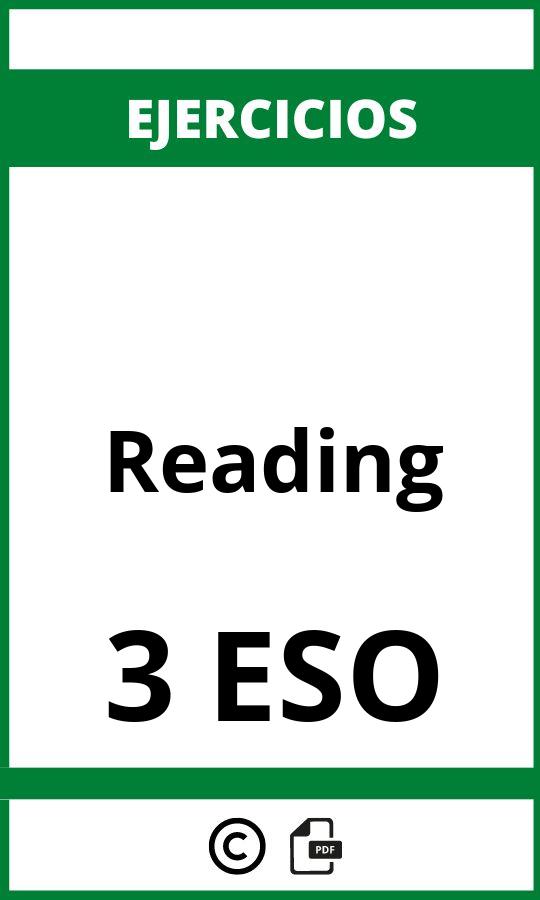 Ejercicios De Reading 3 ESO PDF