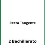 Ejercicios De Recta Tangente 2 Bachillerato PDF