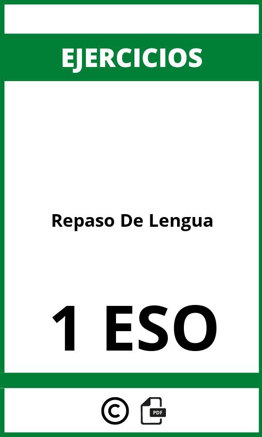 Ejercicios De Repaso De Lengua 1 ESO PDF