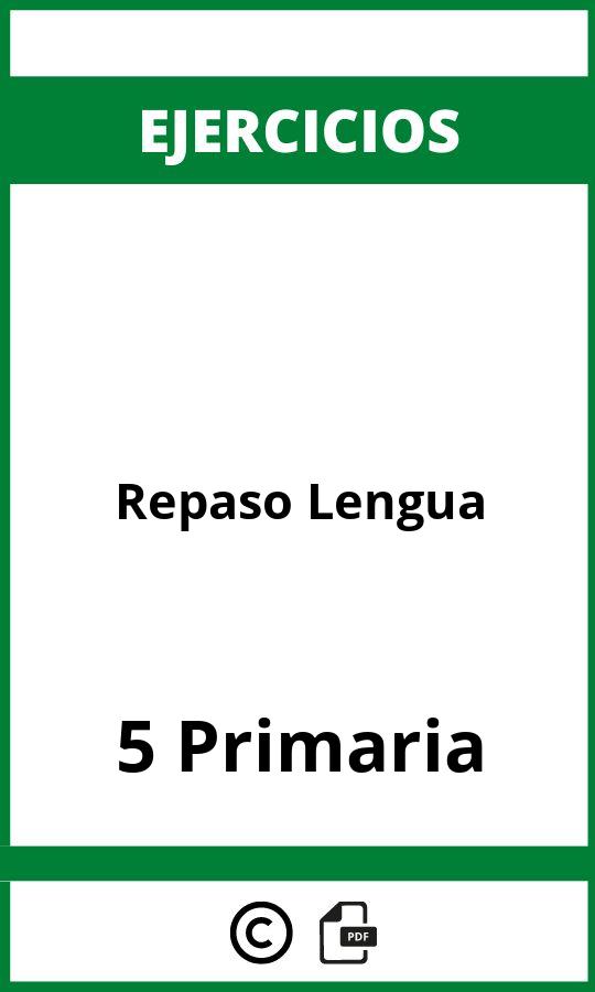 Ejercicios De Repaso Lengua 5 Primaria PDF