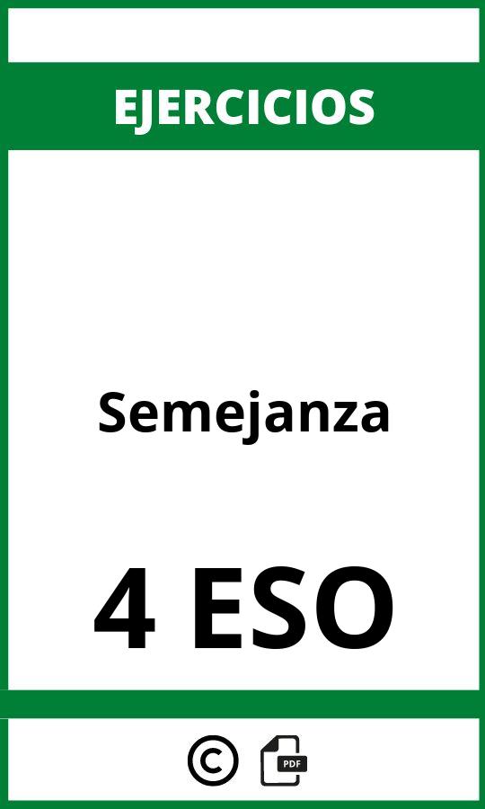 Ejercicios De Semejanza 4 ESO PDF